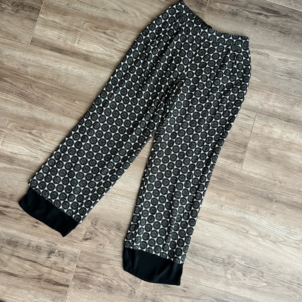 Fifteen Twenty pj Style elastic waist patterned lined pant size small
